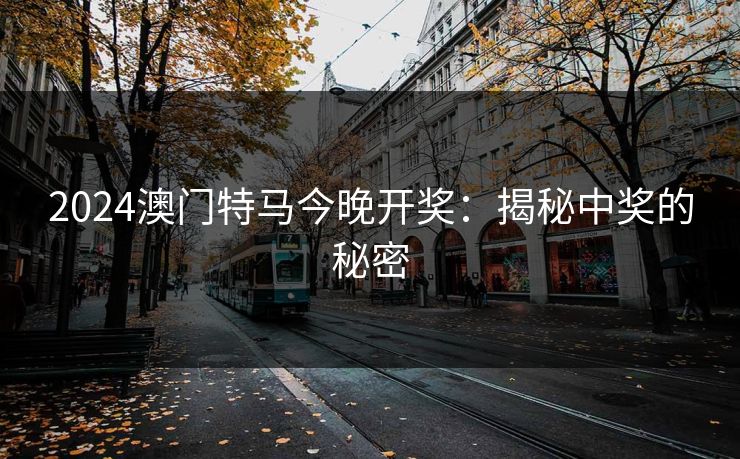2024澳门特马今晚开奖：揭秘中奖的秘密