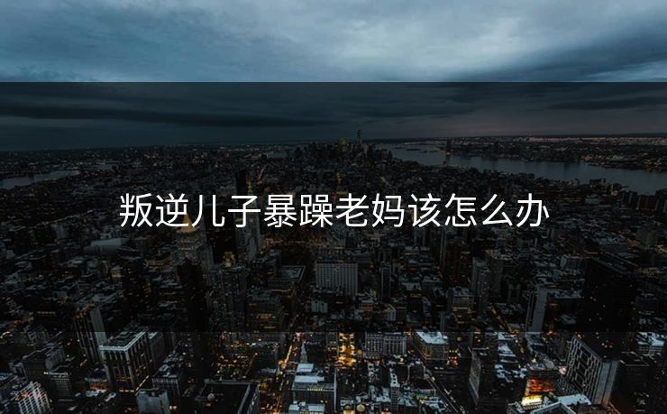 叛逆儿子暴躁老妈该怎么办
